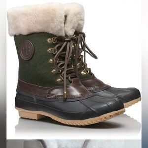 TORY BURCH JADA SNOW BOOTS - WORN ONCE - SIZE 9 - GREAT CONDITION